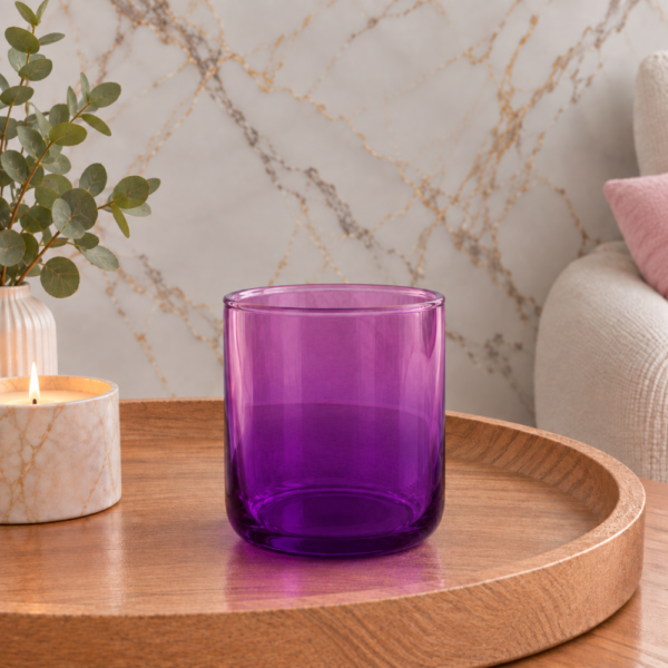 Küünlaklaas roosa/lilla 250 ml