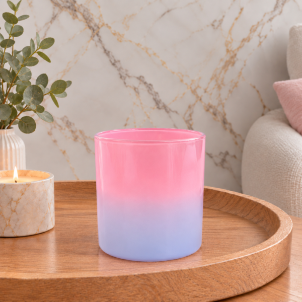 Küünlaklaas roosa/sinine 250 ml