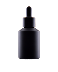 Klaaspudel 60 ml must koos pipetiga